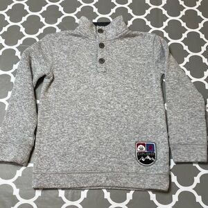 Garanimals 365 kids boys gray fleece pullover 3 button explorer size 7